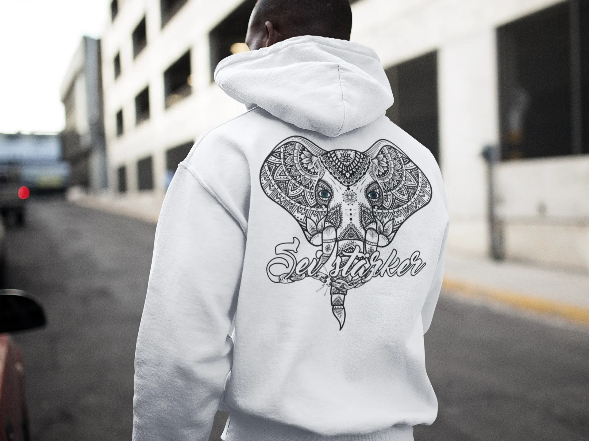 Hoodie Unisex - Mandala Elefanten -