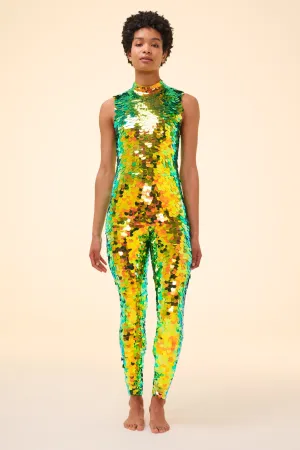 IRIS SEQUIN JUMPSUIT - CITRUS