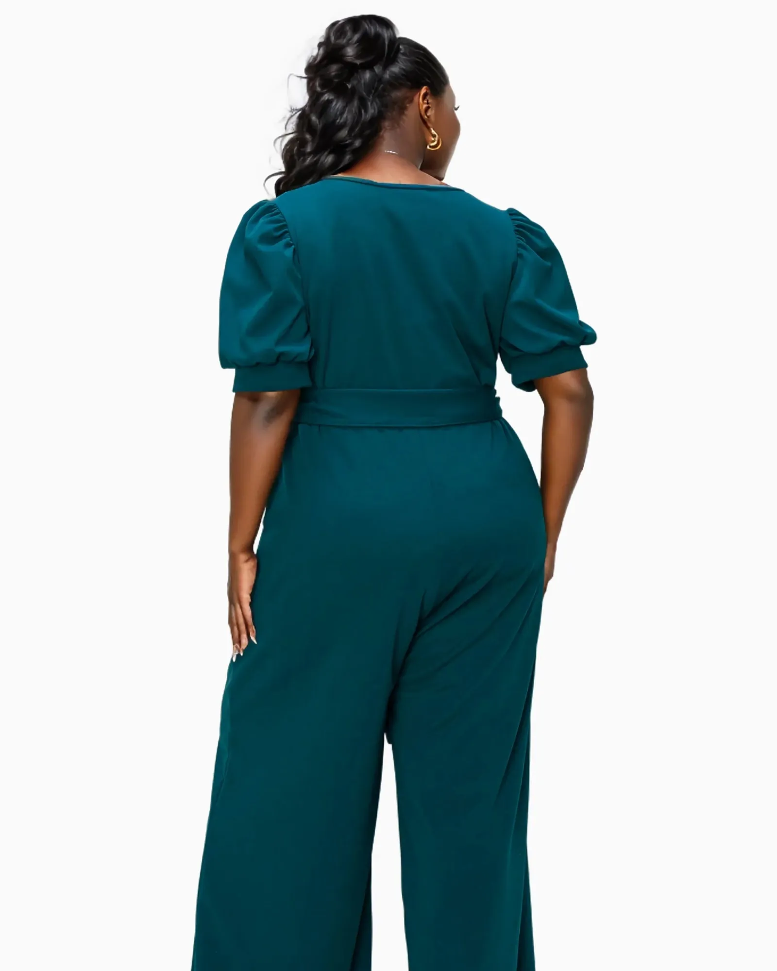 Iris Wrap Pocket Jumpsuit | Green Hunter