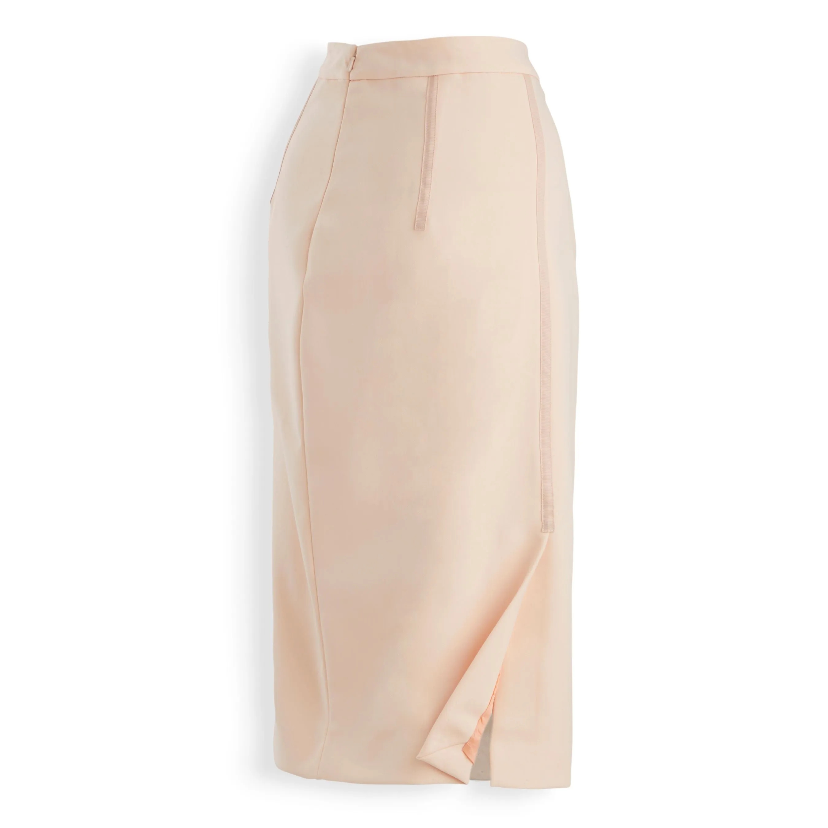 J. Peterman Women's Seamed Pencil Skirt in Blush