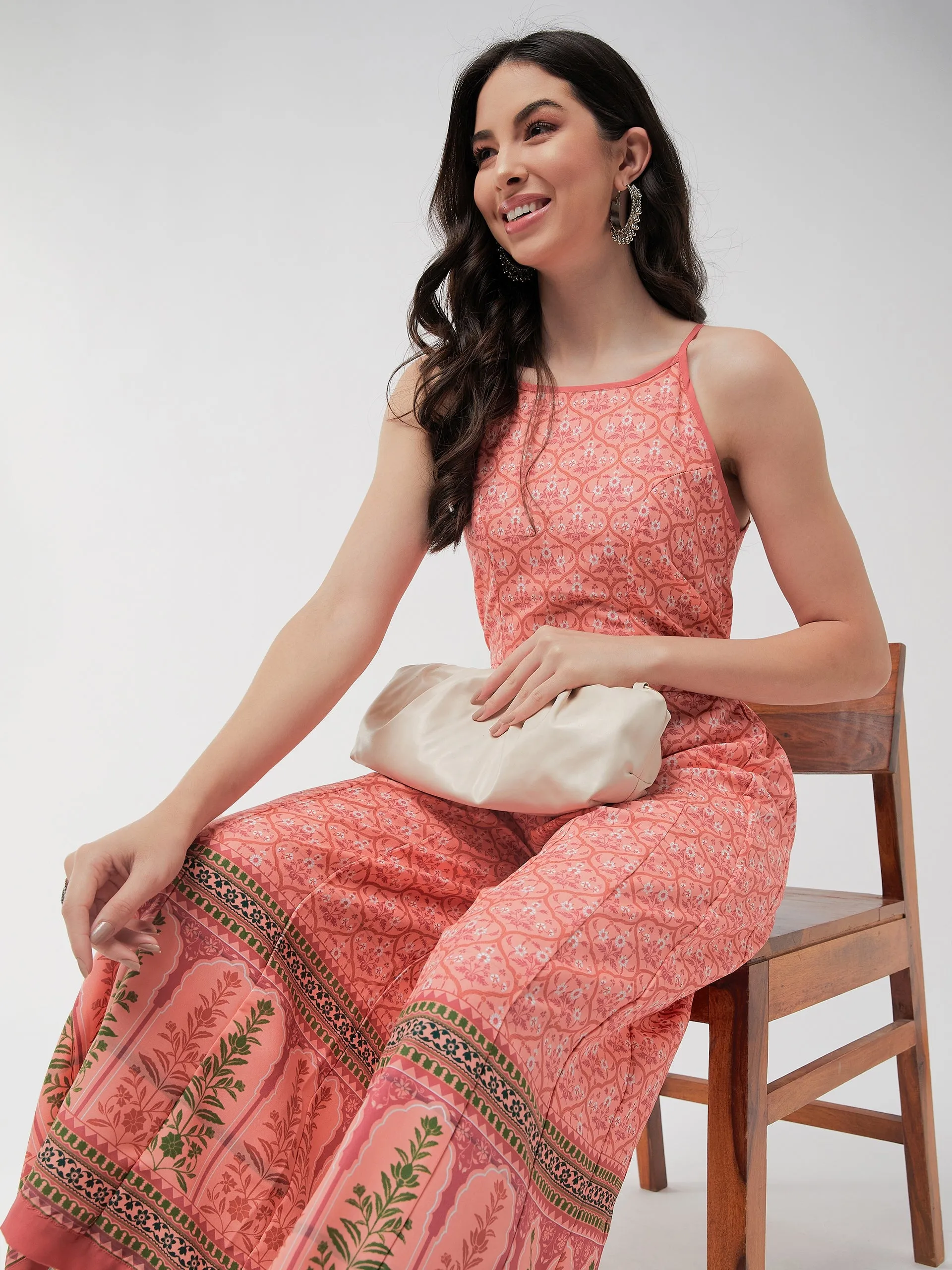 Jaipur Haat Strappy Printed Jumpsuit