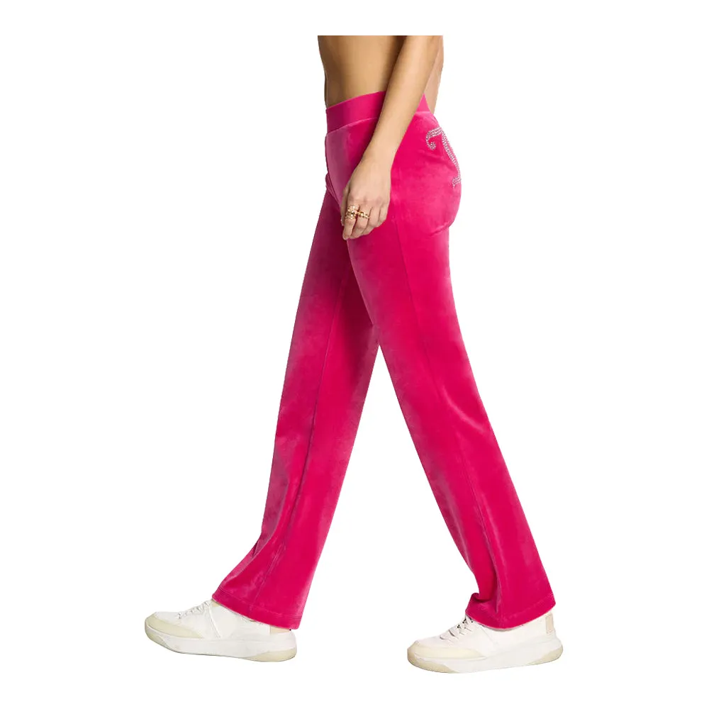 Juicy Couture Women's OG Big Bling Velour Track Pants