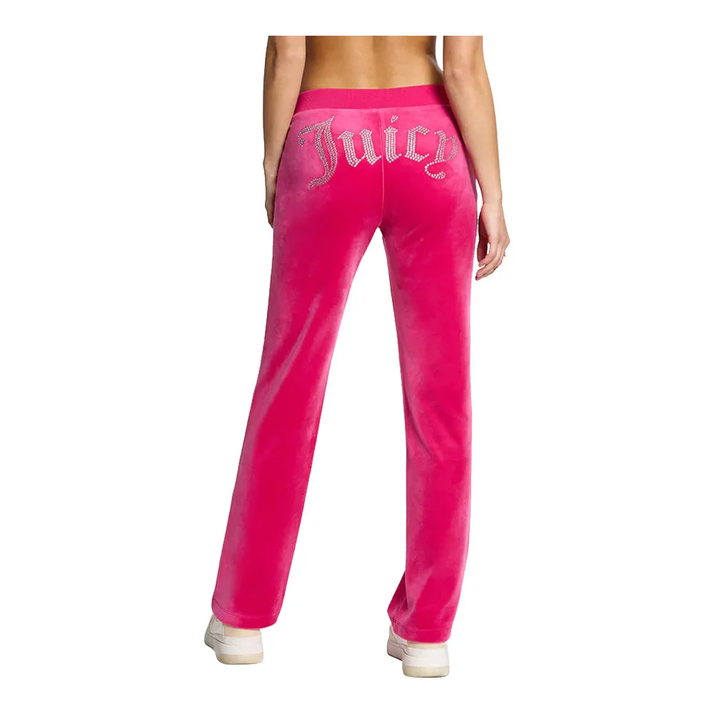 Juicy Couture Women's OG Big Bling Velour Track Pants