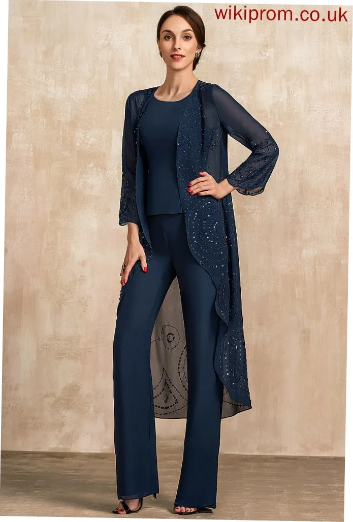 Jumpsuit/Pantsuit Chiffon Mother Dress Mother of the Bride Dresses Matilda Bride of Neck the Floor-Length Scoop