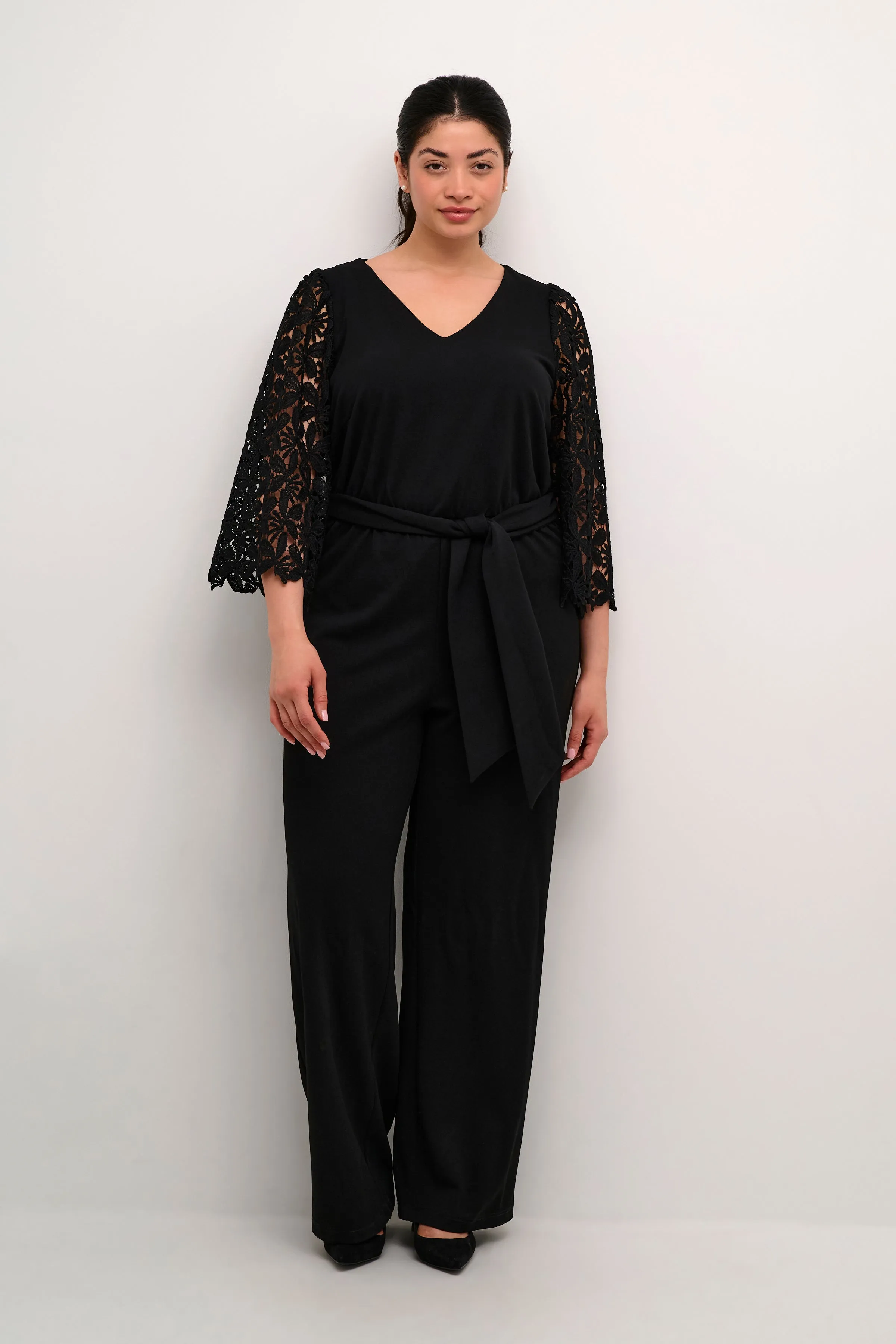 Kaffe Curve Emma Jumpsuit in Black