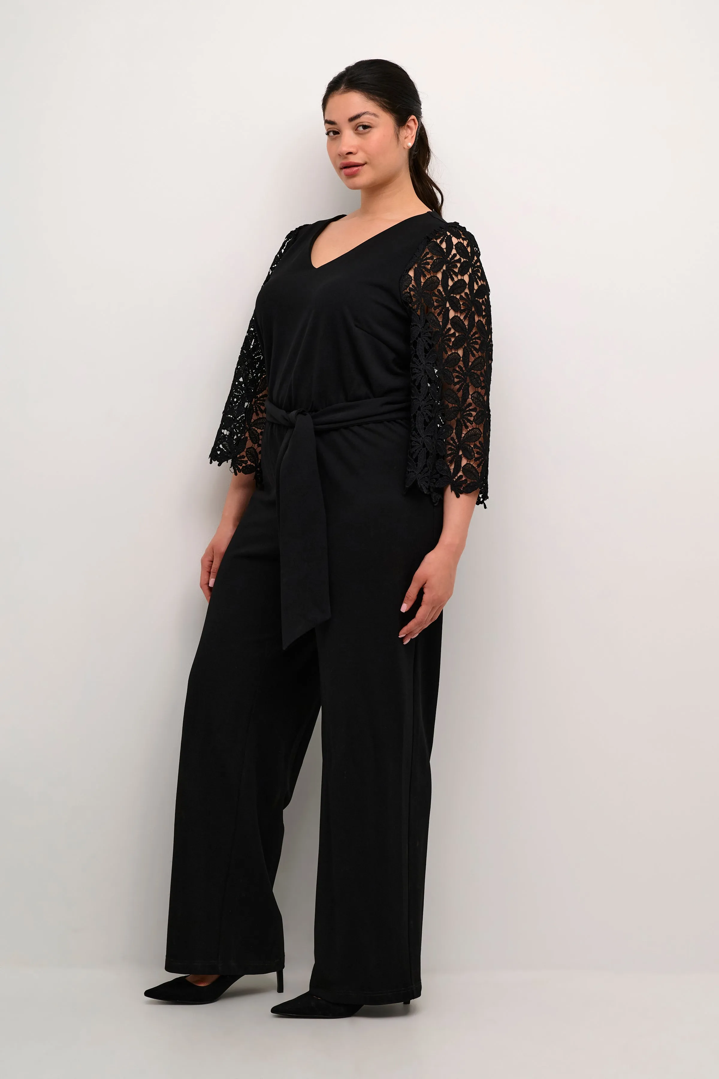 Kaffe Curve Emma Jumpsuit in Black