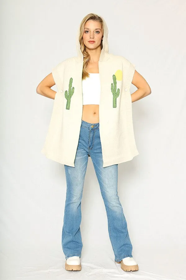 Knit Cactus Poncho