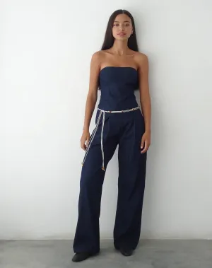 Kyaria Jumpsuit in Indigo