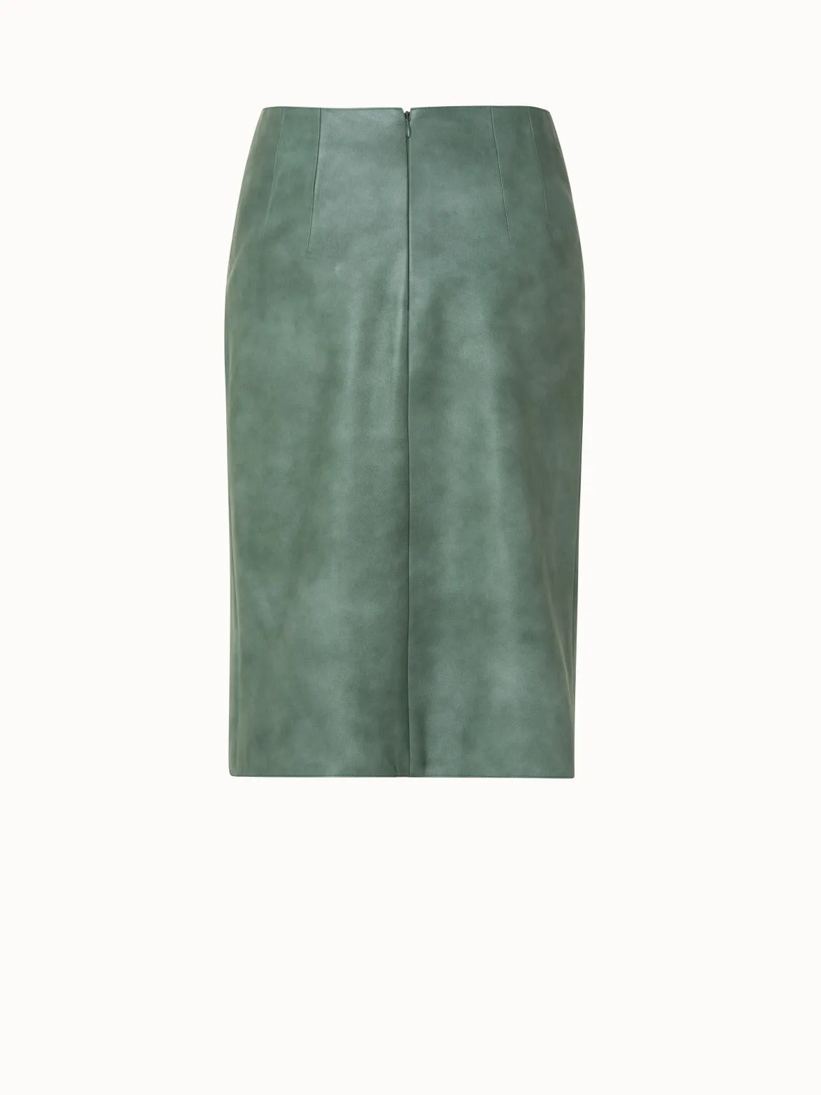 Lamb Nappa Leather Pencil Skirt