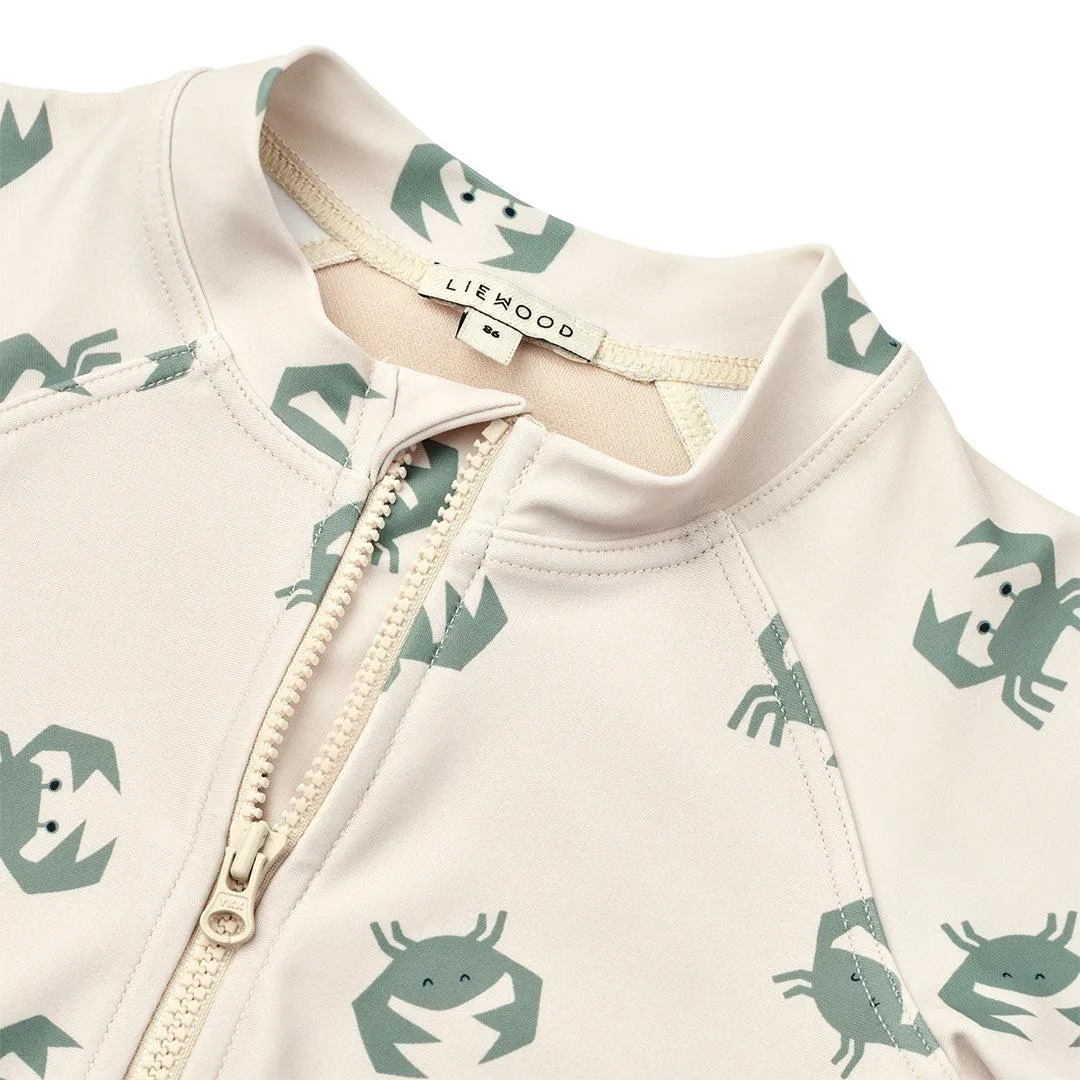 Liewood Max Printed Swim Jumpsuit - Crab - Sandy