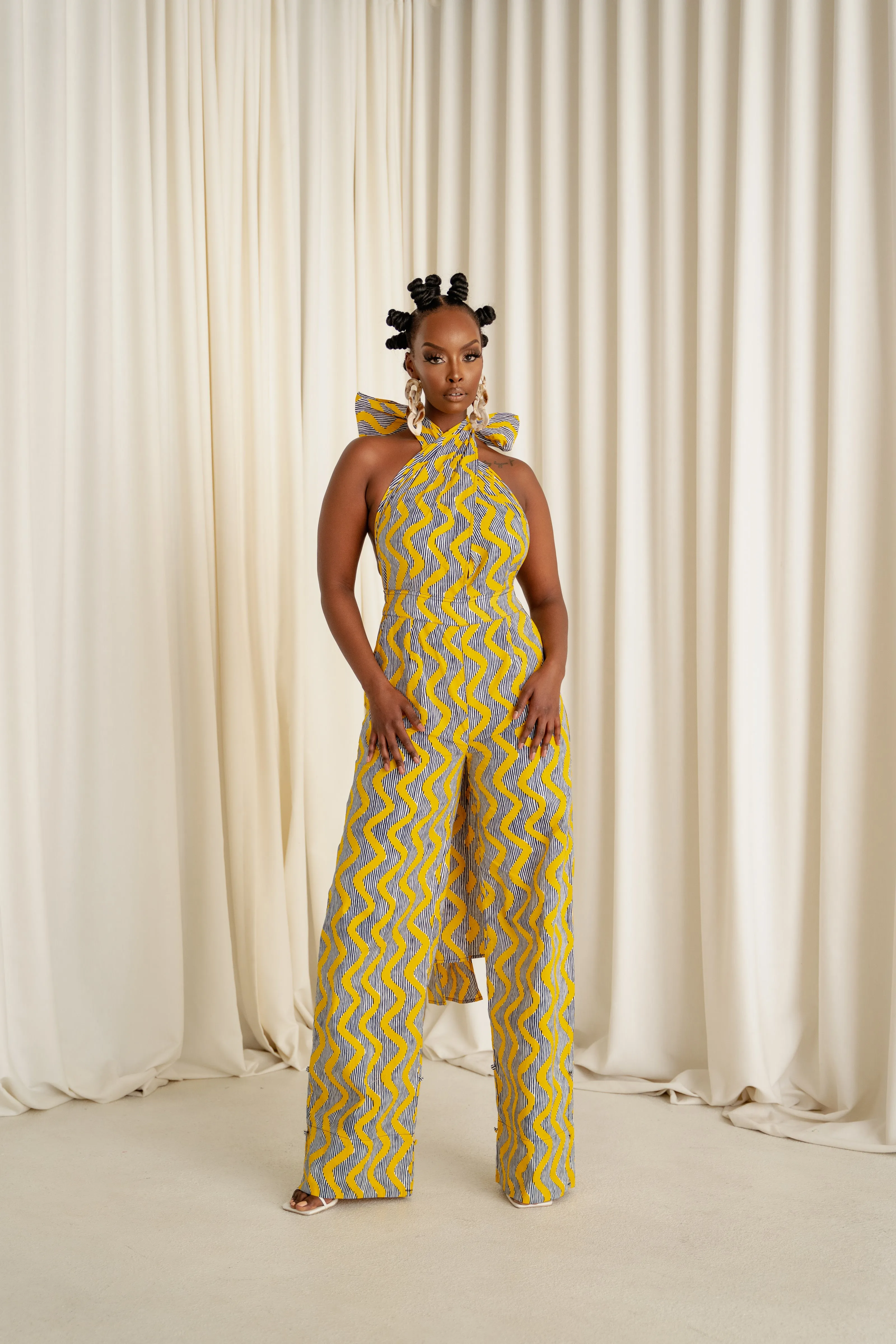 LILY African print infinity jumpsuit (3 LENGTH)