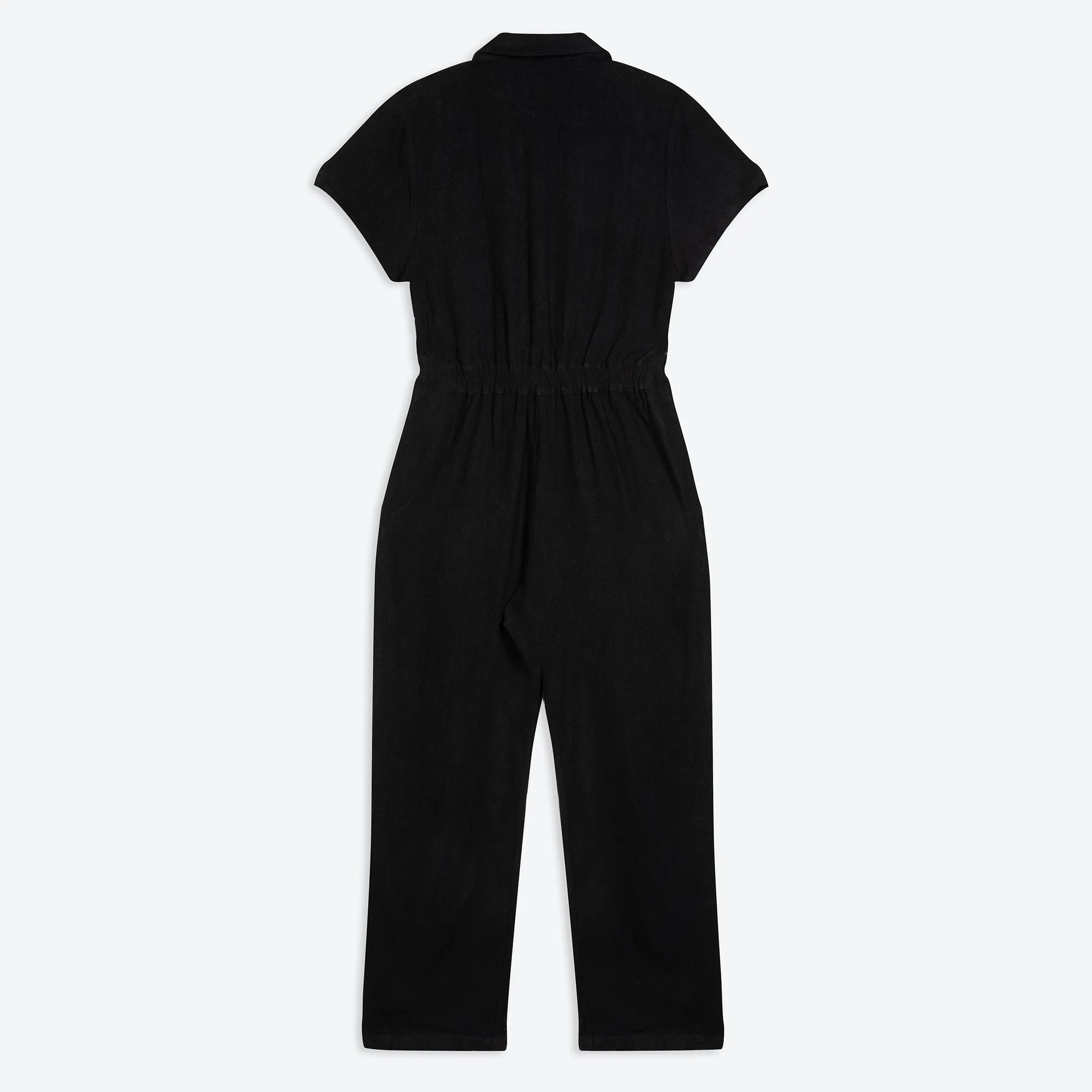 Lowie Linen Viscose Black Boilersuit