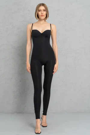 Luna Classic Pantsuit Onesie Catsuit - Black