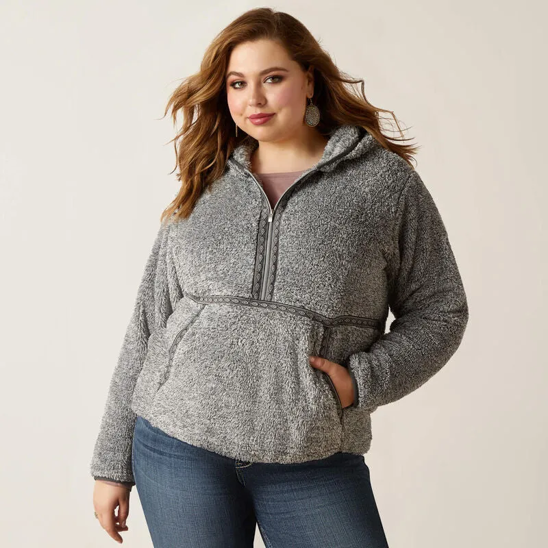 Lurex Berber Woman's 1/2 Zip Hoodie | 10047244