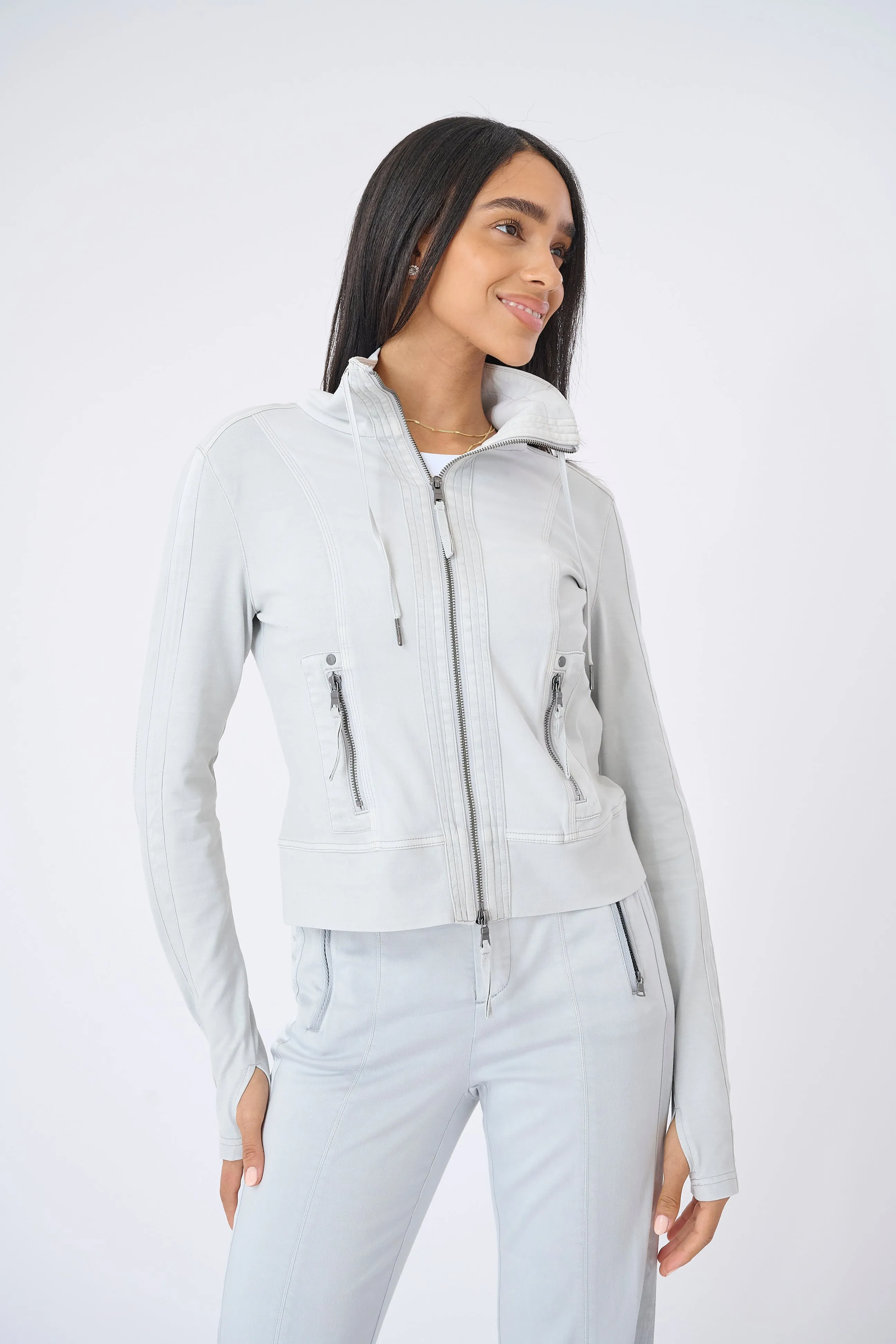 Malibu Stretch Viscose Track Jacket