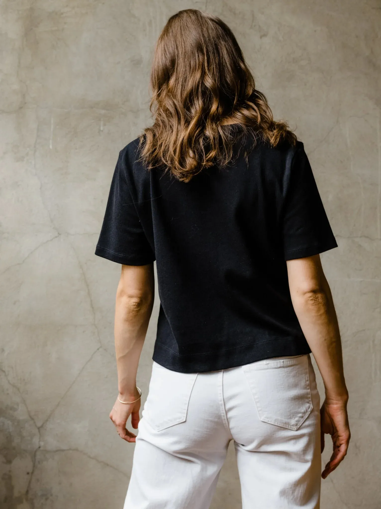 Maria Boxy Tee - Black