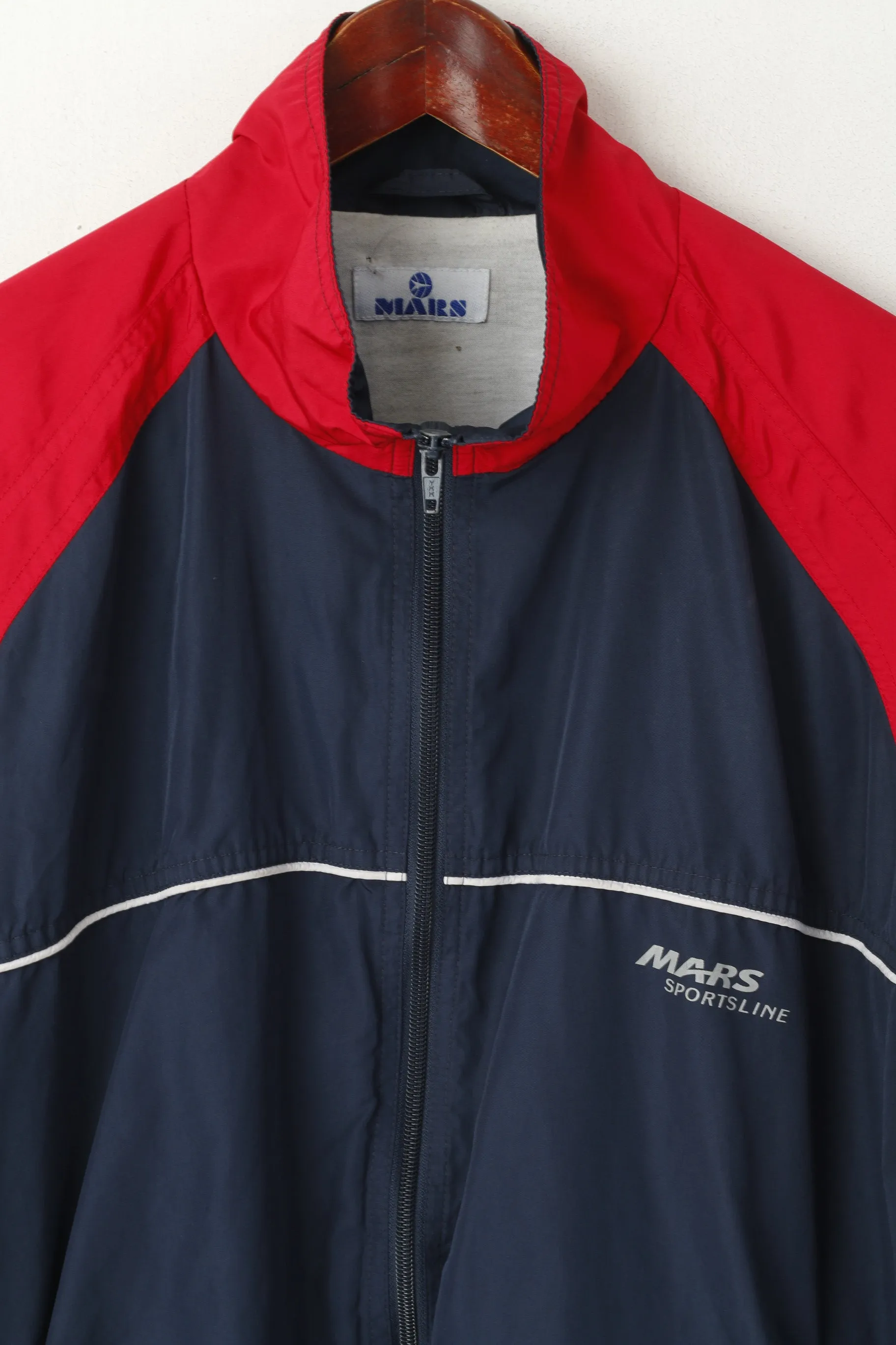 Mars Sportsline Women 36 S Jacket Navy Vintage Bomber Zip Up Track Top