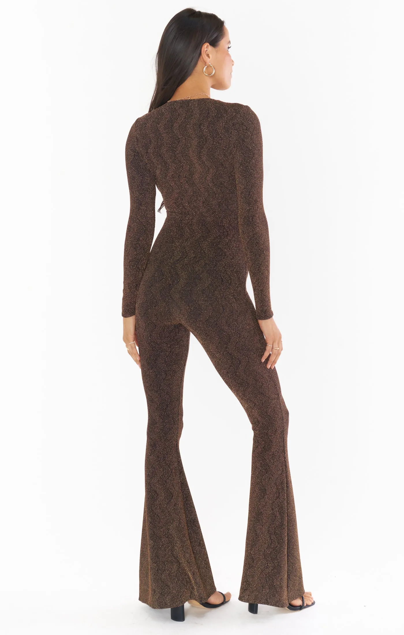 Martina Wrap Jumpsuit ~ Squiggle Sparkle Knit