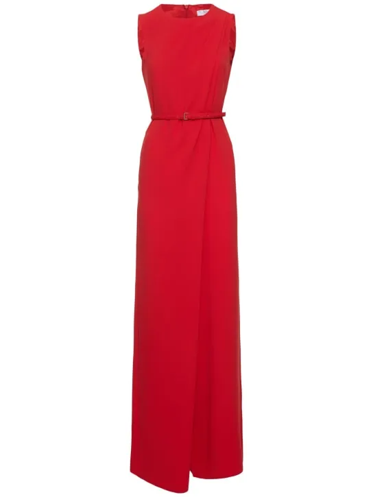 Max Mara   Sondrio belted cady long jumpsuit 