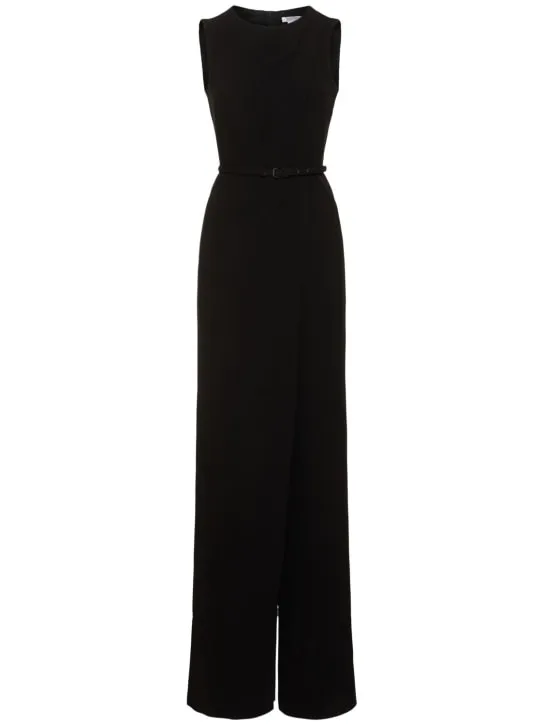 Max Mara   Sondrio belted cady long jumpsuit 