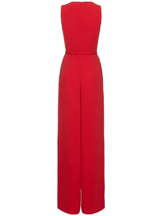 Max Mara   Sondrio belted cady long jumpsuit 