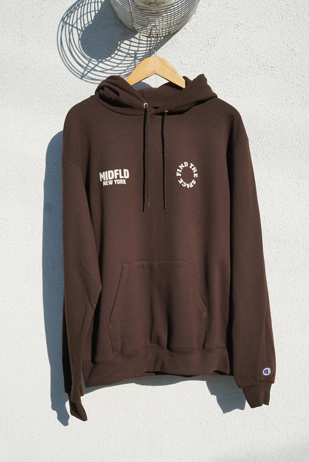 MIDFLD Champion™ Find the Space Double Logo Hoodie - Chocolate Brown