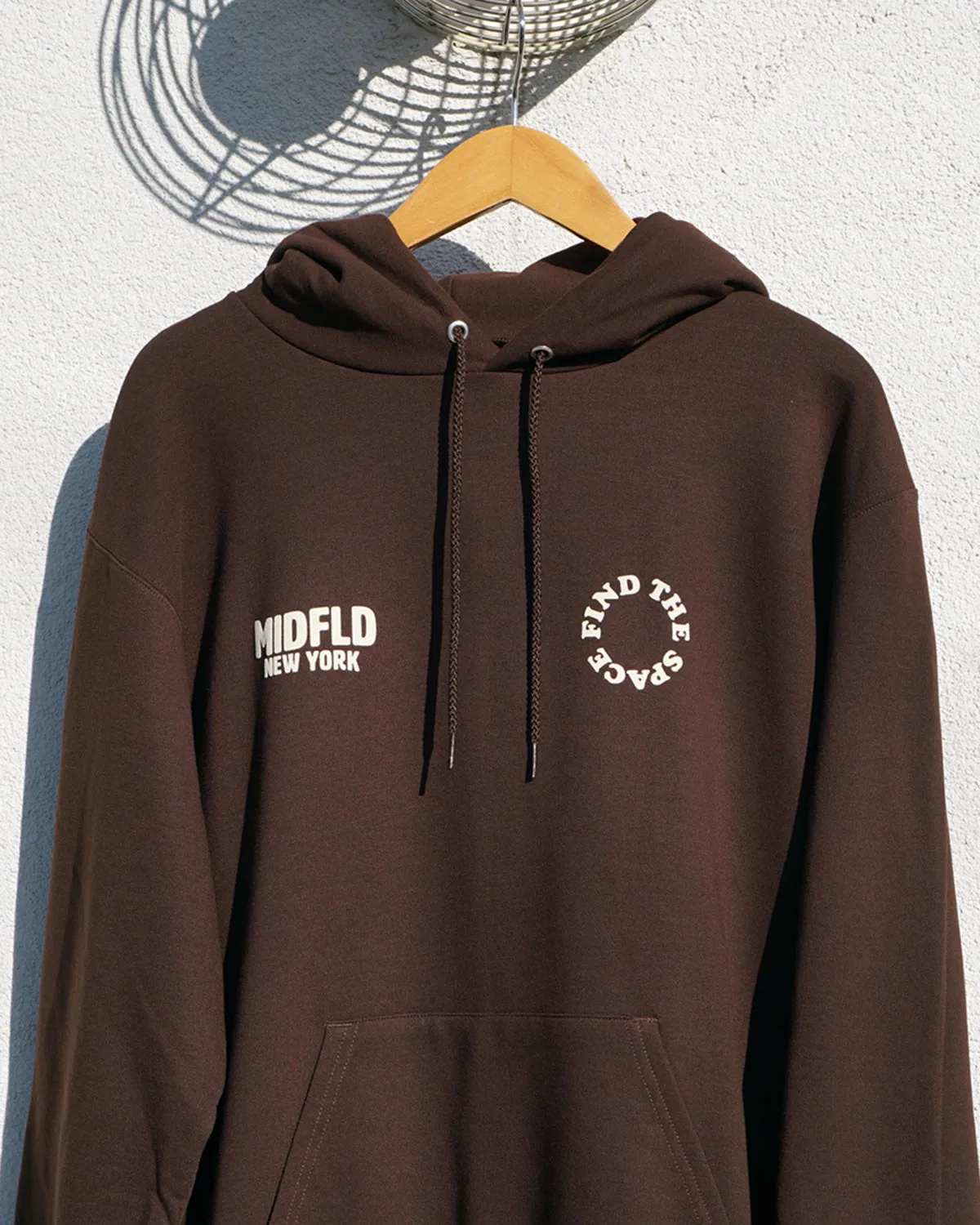 MIDFLD Champion™ Find the Space Double Logo Hoodie - Chocolate Brown