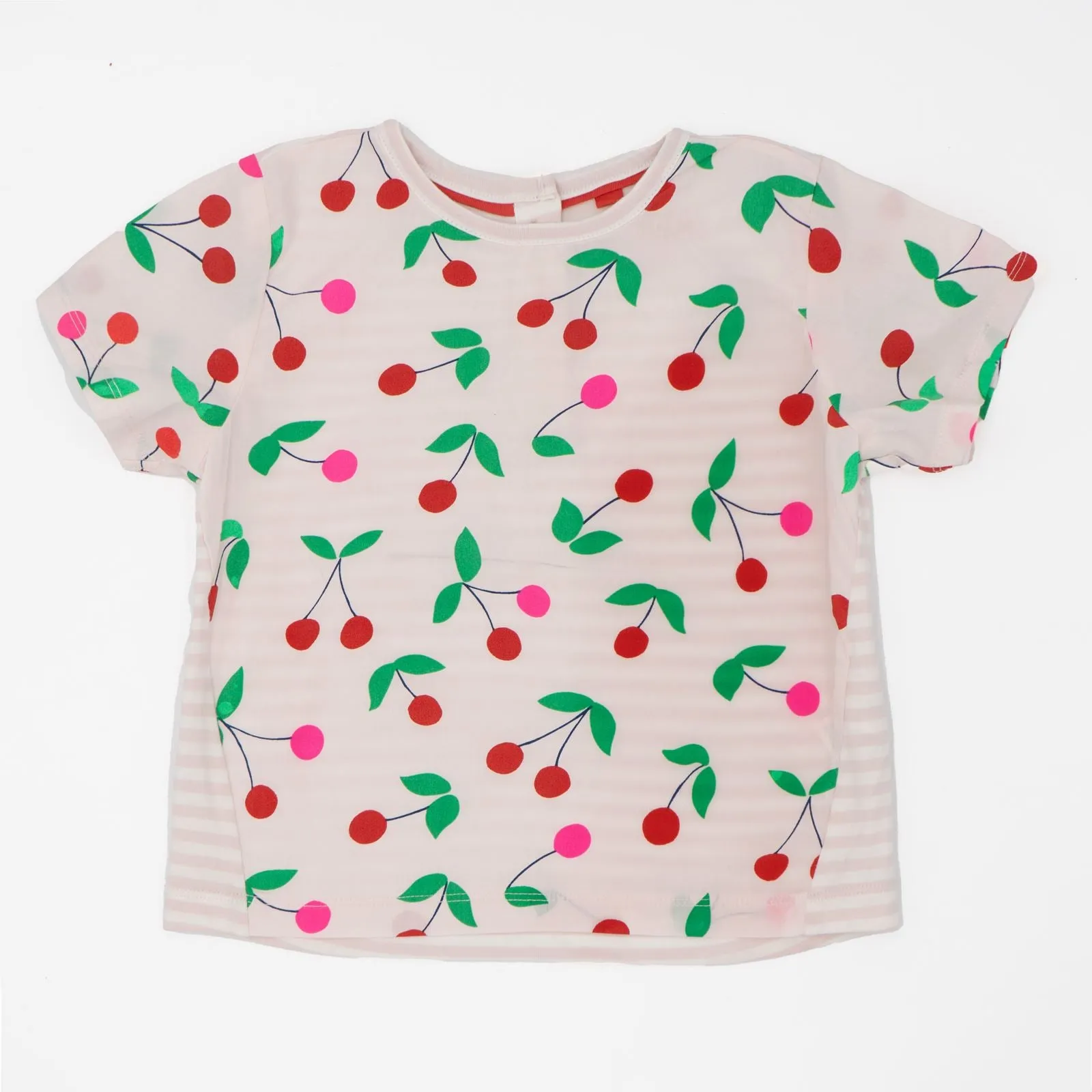 Mini Boden Girls T-Shirt Short Sleeve Cherry Print Comfort Summer Tops