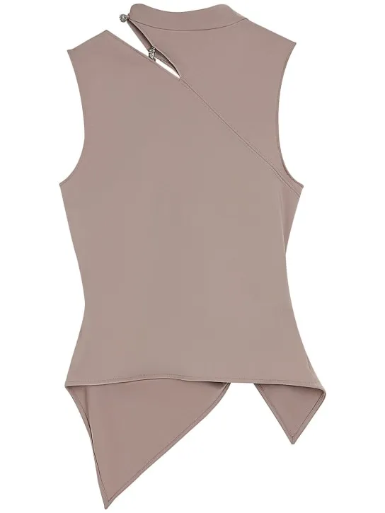 MITHRIDATE   Asymmetrical cutout jersey top 