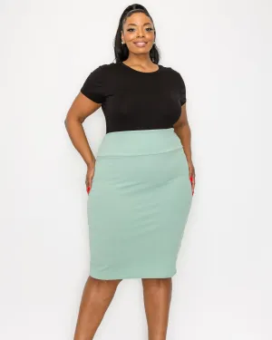 Molly Pencil Skirt | Sage Lt