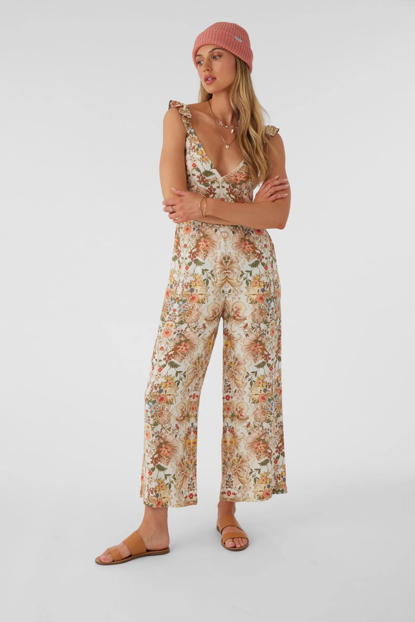 MONYCA SOFIA FLORAL FLUTTER TANK JUMPSUIT