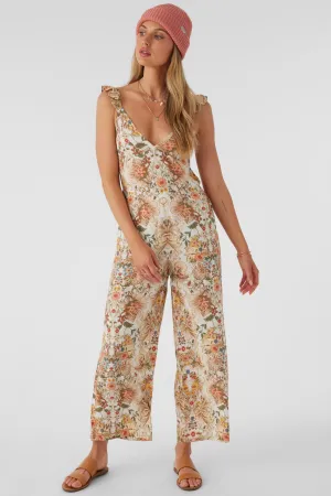 MONYCA SOFIA FLORAL FLUTTER TANK JUMPSUIT