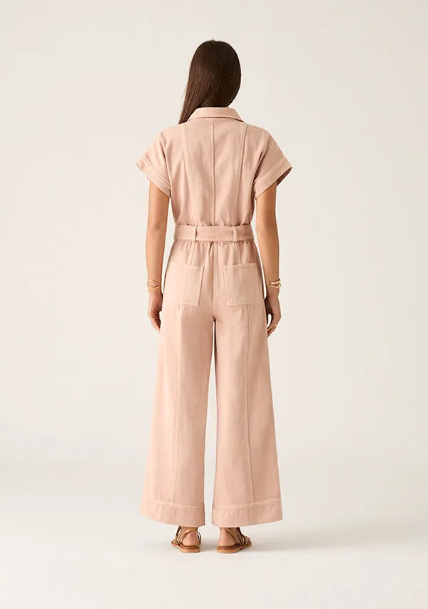 Mos The Label Ana Denim Jumpsuit - Rose