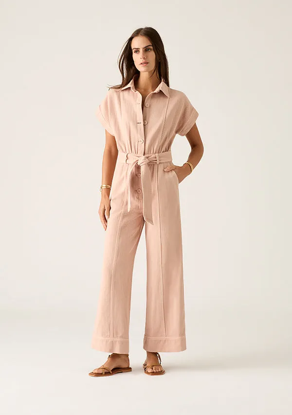 Mos The Label Ana Denim Jumpsuit - Rose