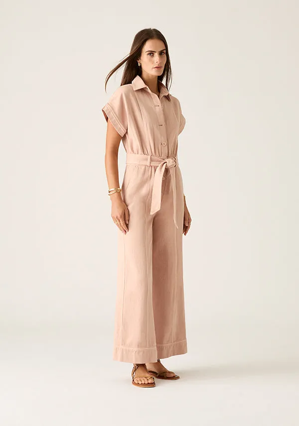 Mos The Label Ana Denim Jumpsuit - Rose