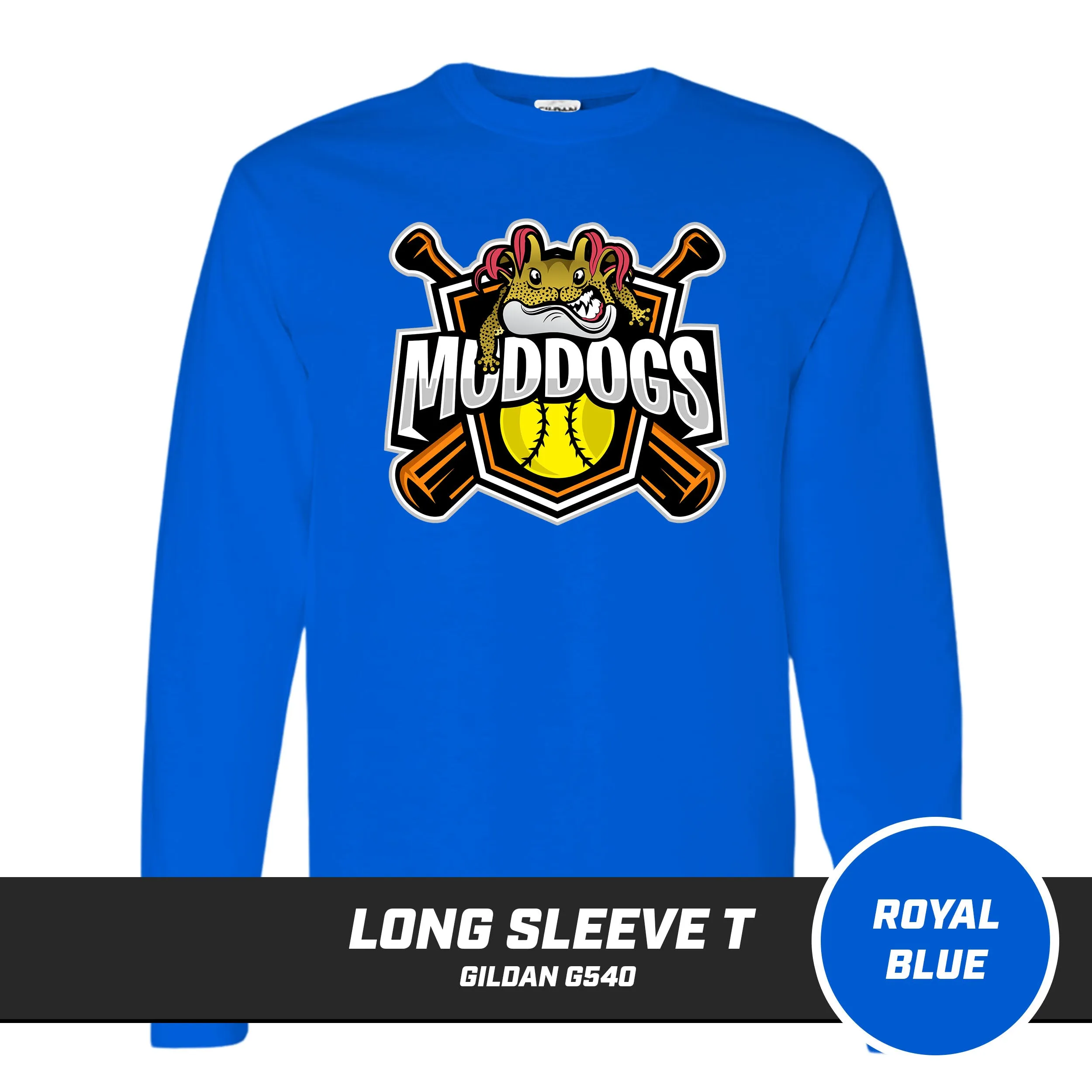 Muddogs Baseball - Long-Sleeve T-Shirt Gildan G540