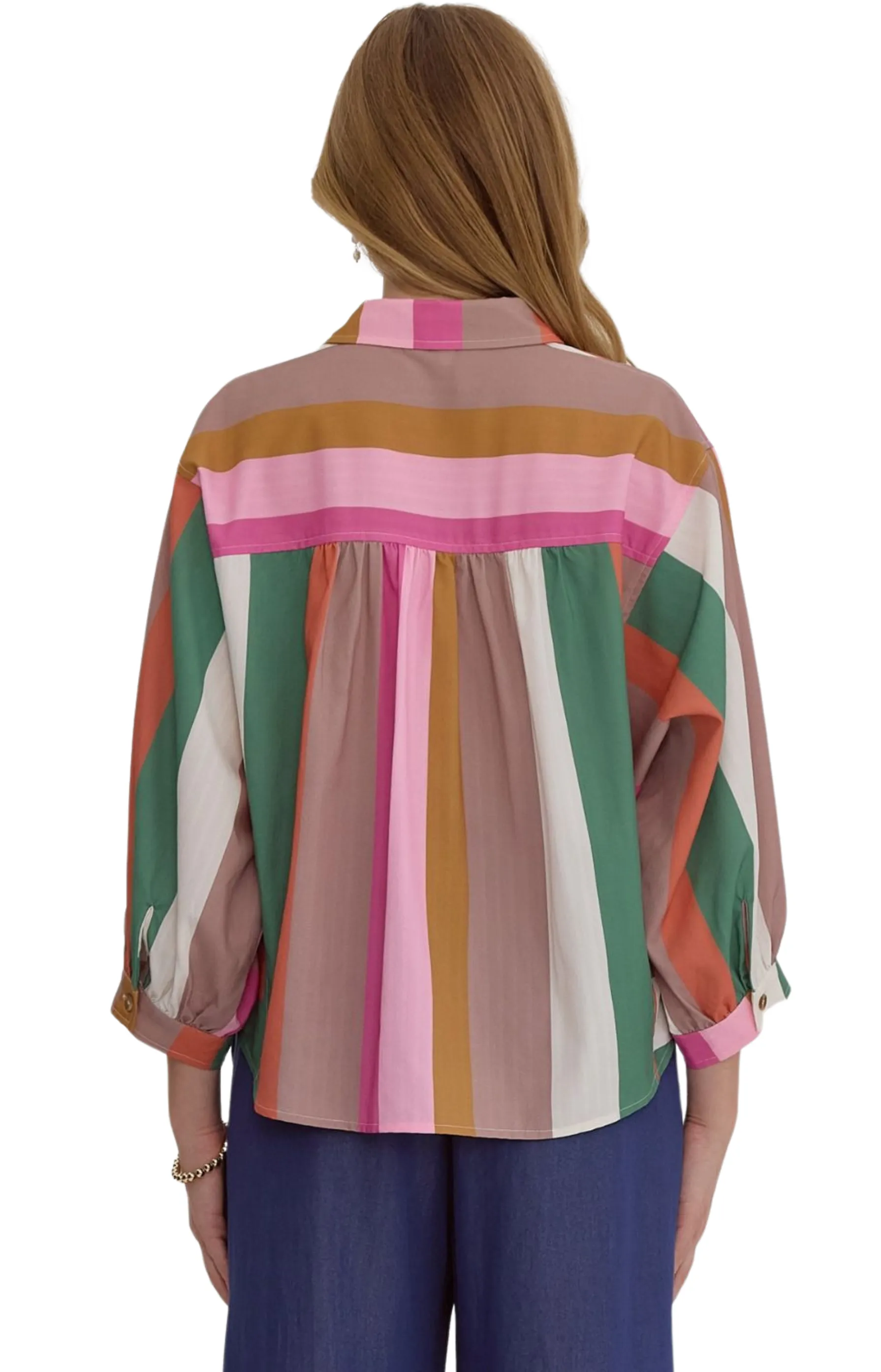 Multi-Colored Long Sleeved Top