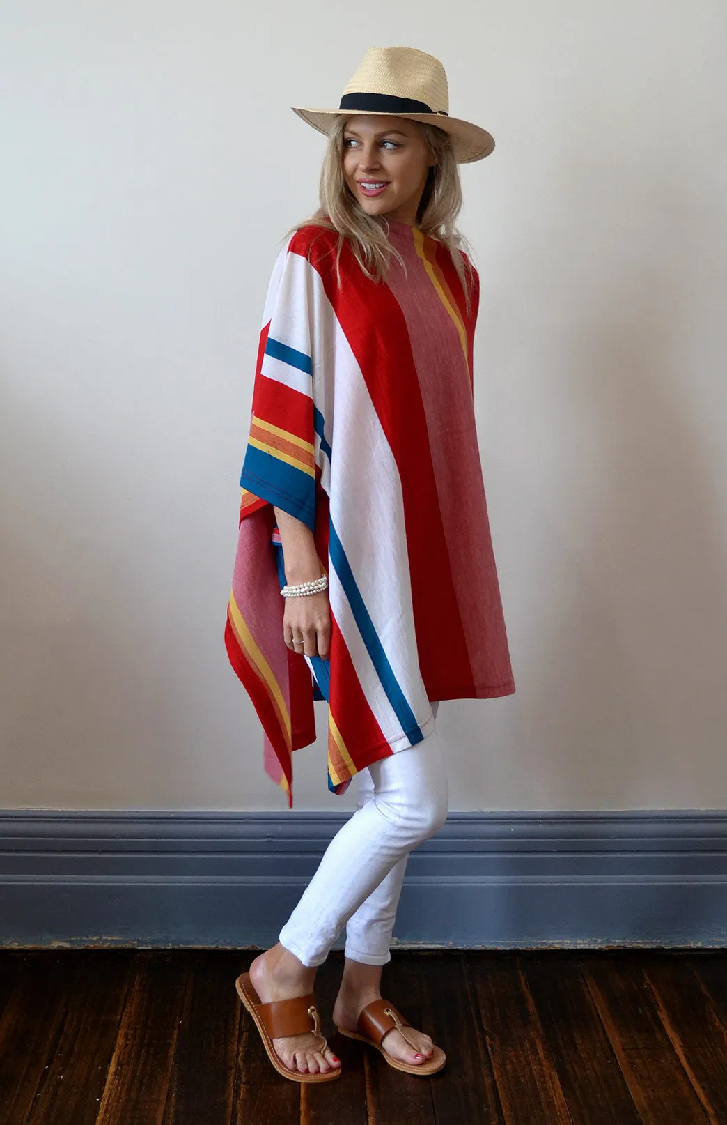 Multi Stripe Poncho