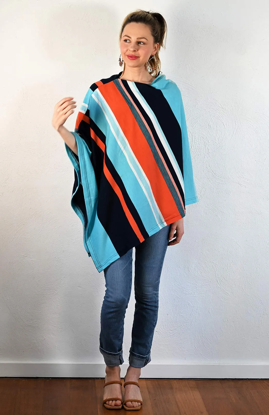 Multi Stripe Poncho