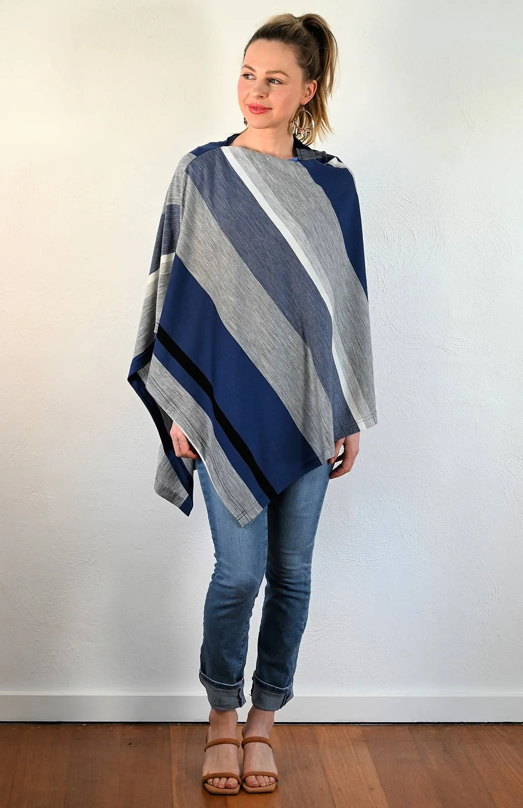 Multi Stripe Poncho