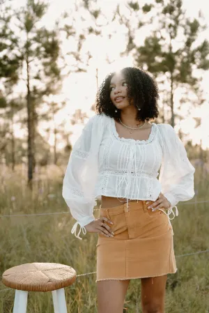 Mustard Corduroy Mini Skirt