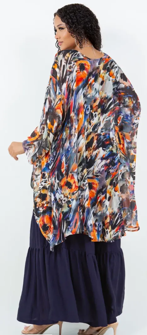 My SuperPower is... Mosaic hi-low Tunic Top Boho Hippie Chic Resort Wear Sml-10X