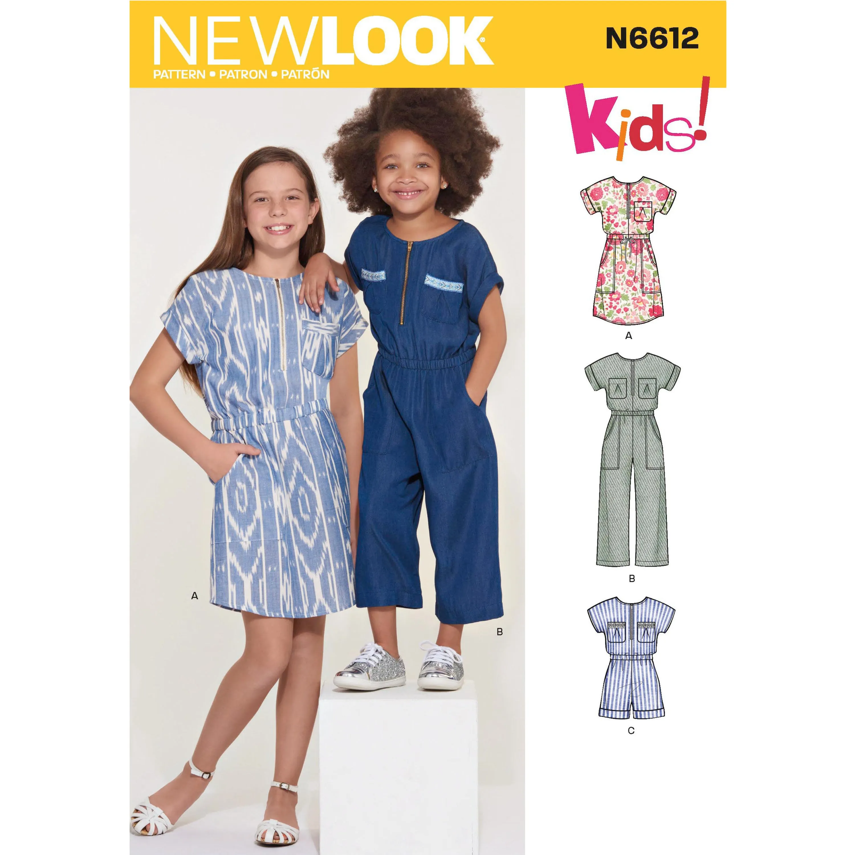 Newlook Pattern N6612 Children's, Girls' Jumpsuit, Romper and Dress