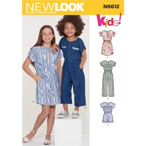 Newlook Pattern N6612 Children's, Girls' Jumpsuit, Romper and Dress