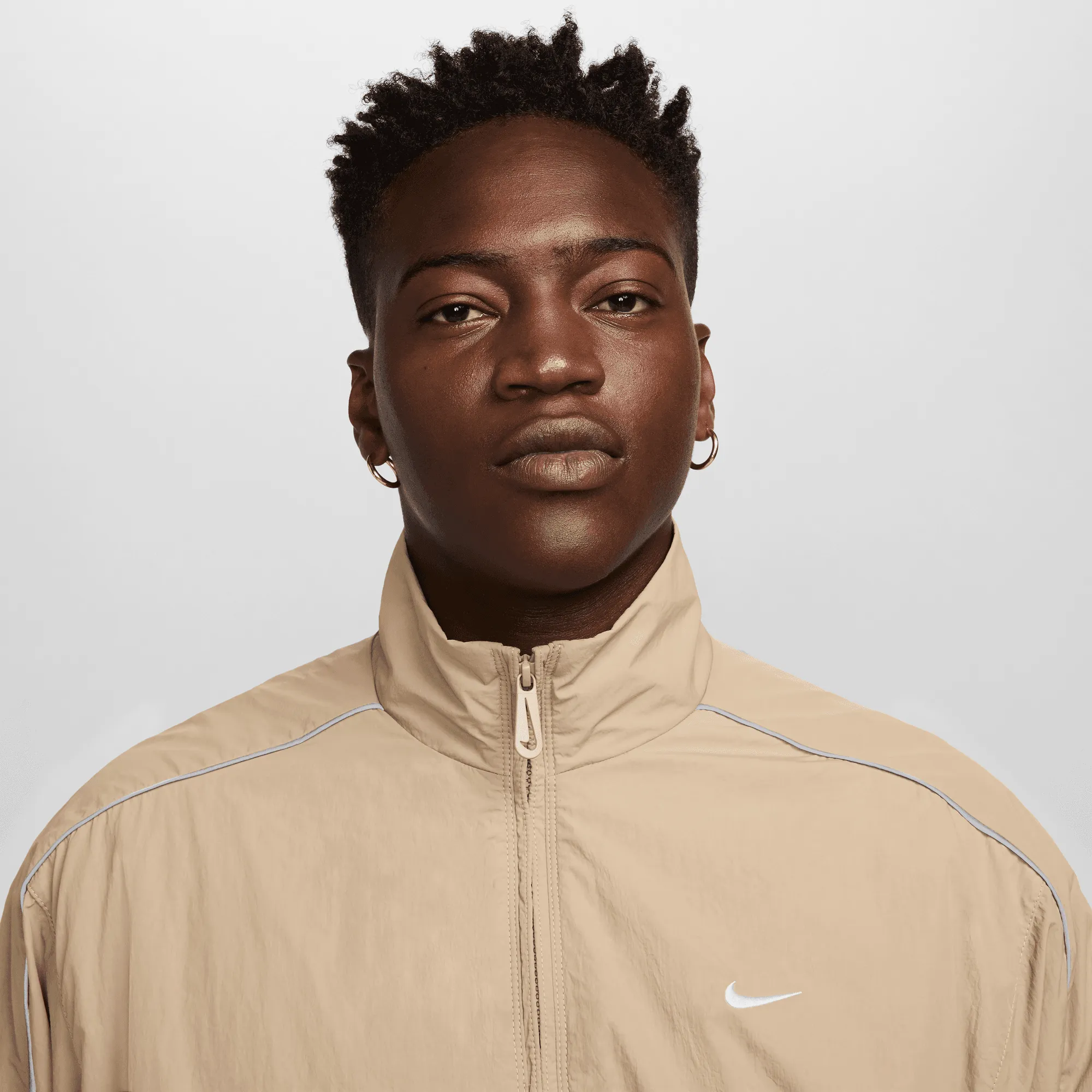 Nike Khaki Solo Swoosh Woven Track Jacket