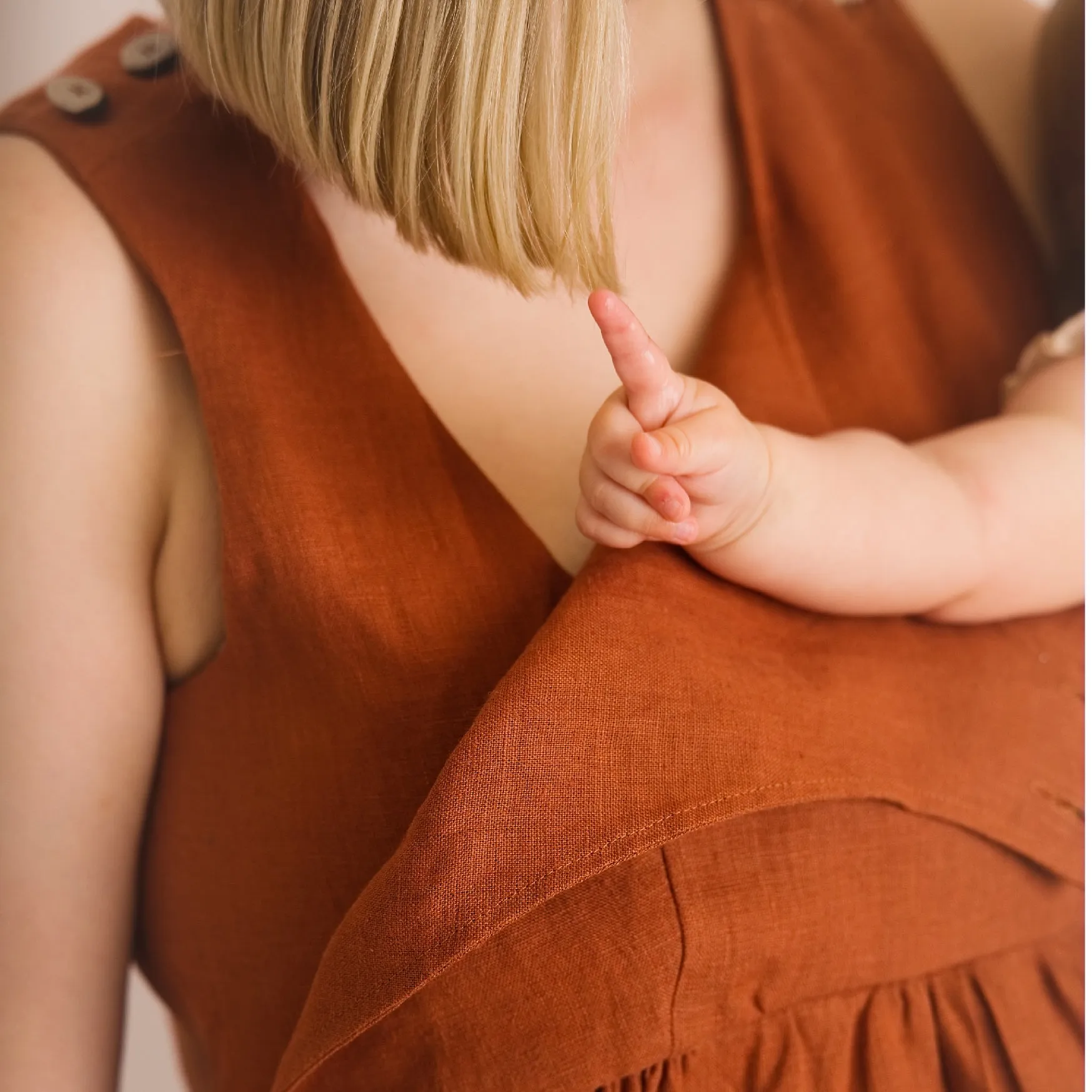 Nursing & Maternity Jumpsuit - Ada - Burnt Orange