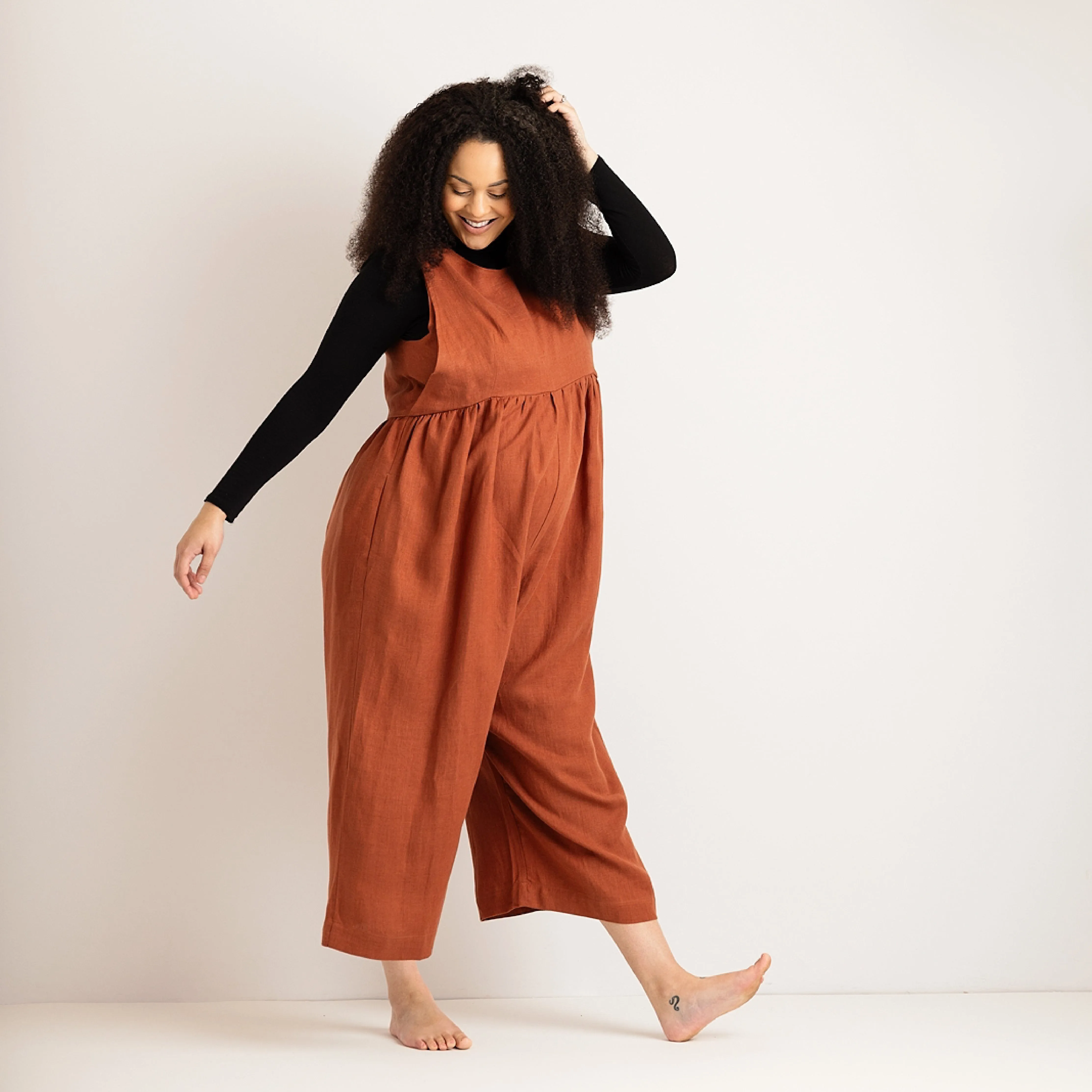 Nursing & Maternity Jumpsuit - Ada - Burnt Orange