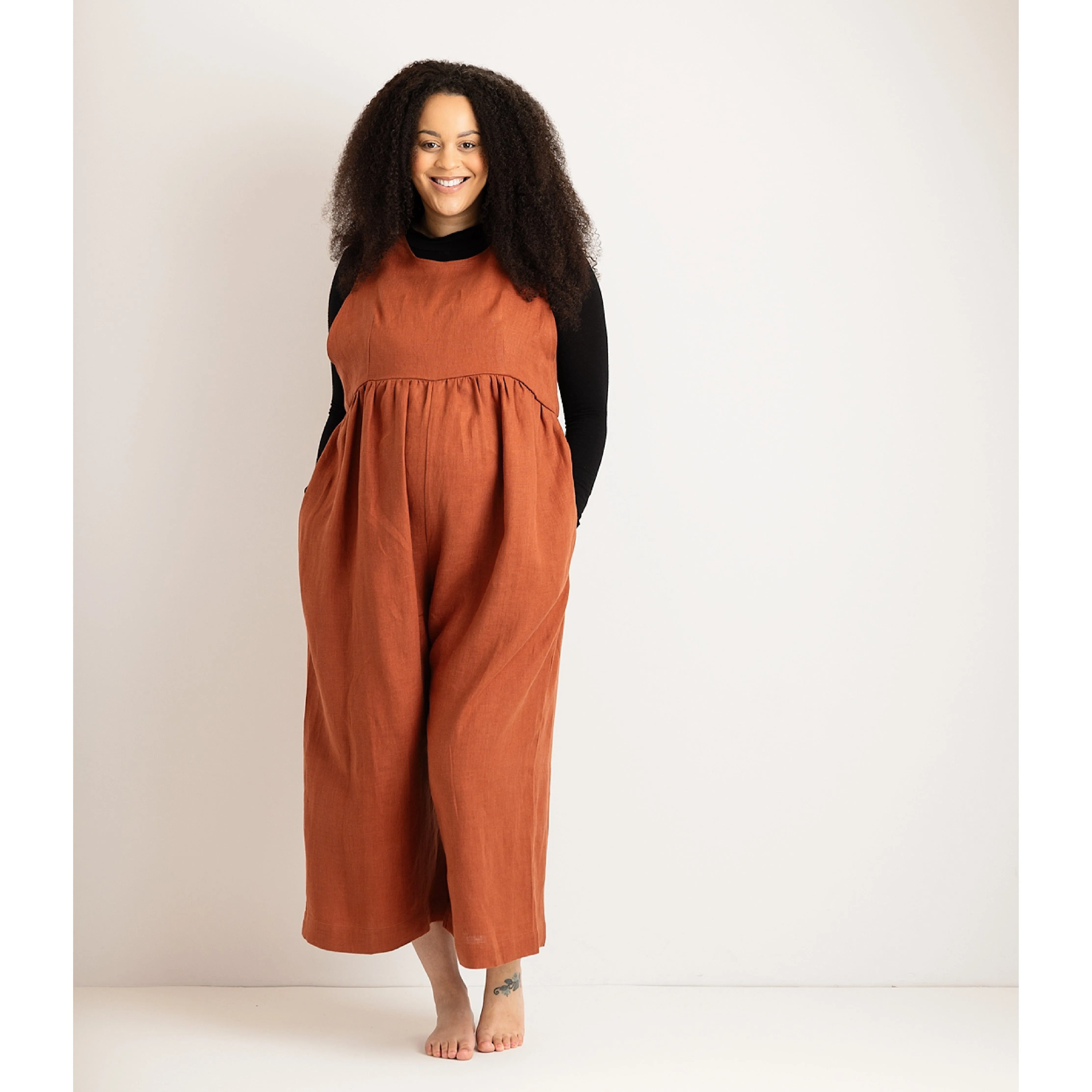 Nursing & Maternity Jumpsuit - Ada - Burnt Orange