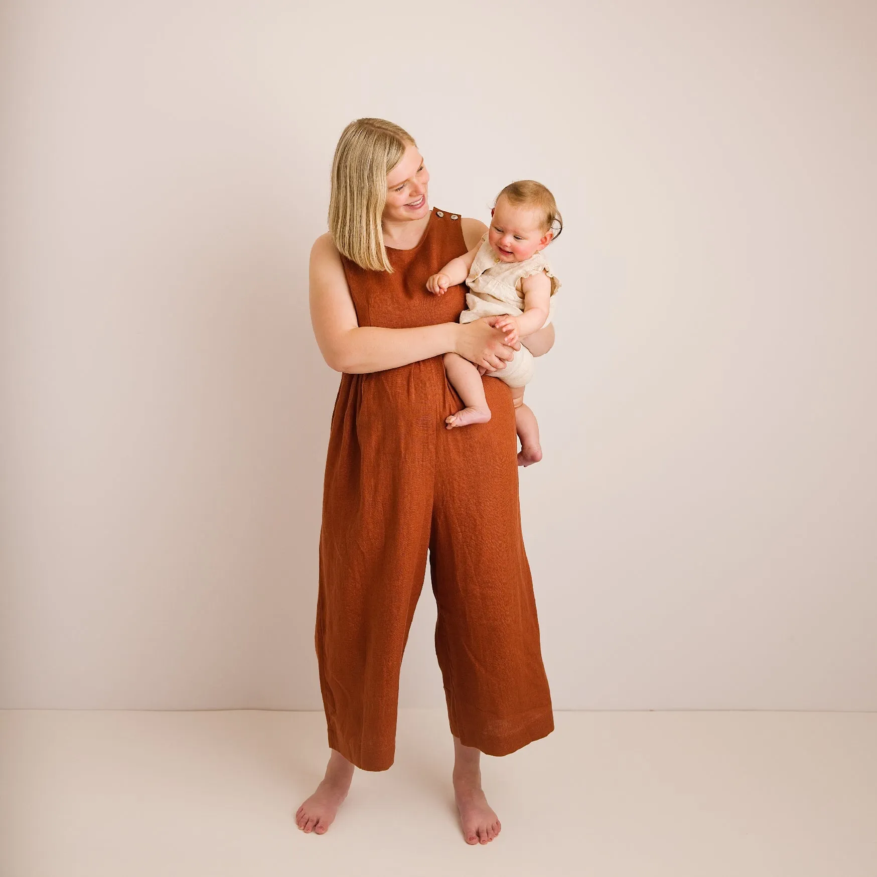 Nursing & Maternity Jumpsuit - Ada - Burnt Orange