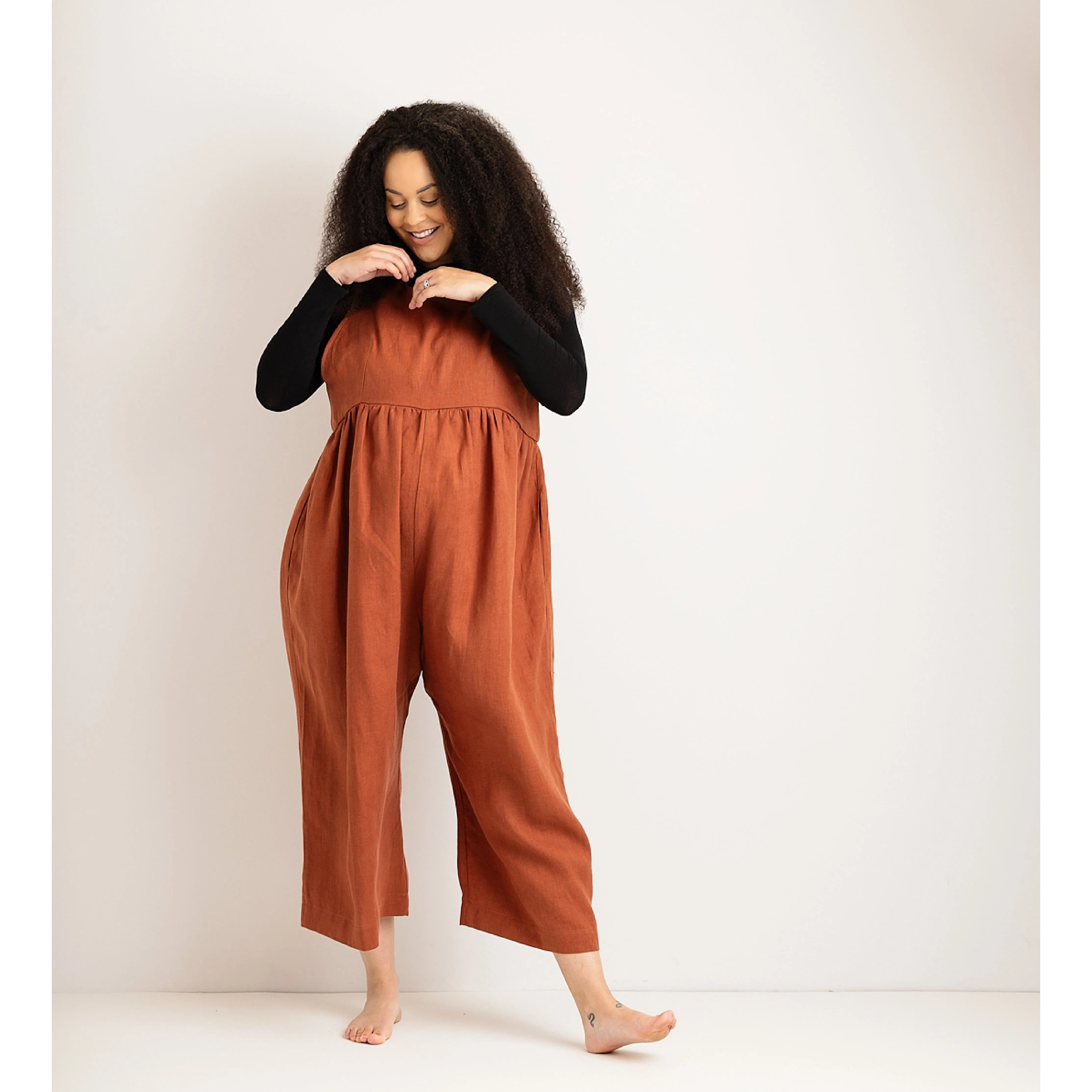 Nursing & Maternity Jumpsuit - Ada - Burnt Orange